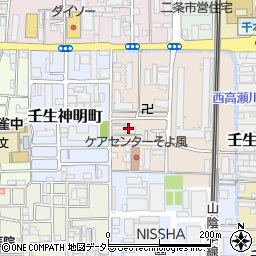 京都府京都市中京区壬生天池町周辺の地図