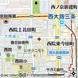 京都府京都市右京区西院西今田町周辺の地図