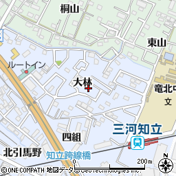 愛知県知立市山町大林103周辺の地図