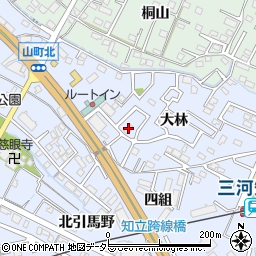 愛知県知立市山町大林82周辺の地図