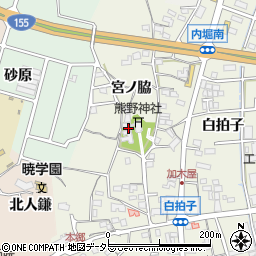 愛知県東海市加木屋町宮ノ脇43周辺の地図