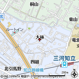 愛知県知立市山町大林104周辺の地図