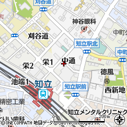 愛知県知立市本町（中通）周辺の地図
