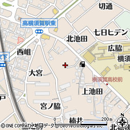 愛知県東海市高横須賀町庭草周辺の地図