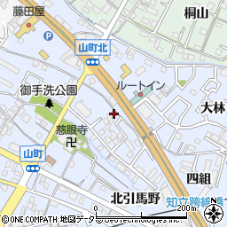 愛知県知立市山町四組1-14周辺の地図