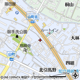 愛知県知立市山町四組1周辺の地図