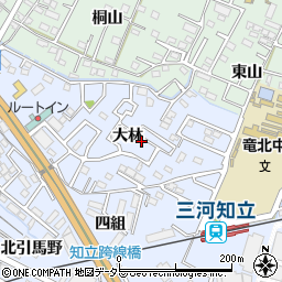 愛知県知立市山町大林97周辺の地図