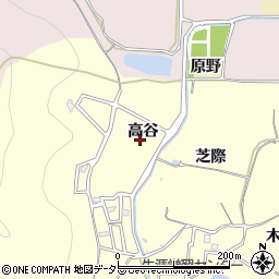 京都府亀岡市曽我部町穴太高谷周辺の地図