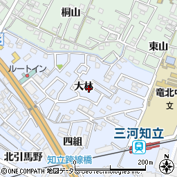 愛知県知立市山町大林96周辺の地図