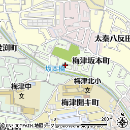 京都府京都市右京区梅津坂本町周辺の地図