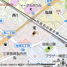 知立市立　宝保育園周辺の地図