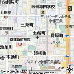 京都府京都市中京区玉蔵町周辺の地図