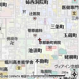 京都府京都市中京区西六角町周辺の地図