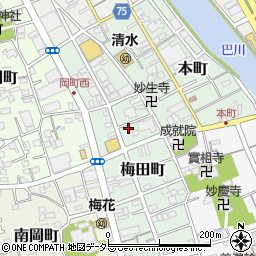 静岡県静岡市清水区梅田町3-17周辺の地図