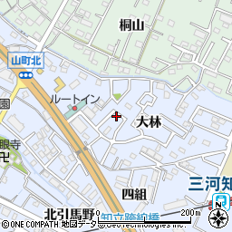 愛知県知立市山町大林80周辺の地図