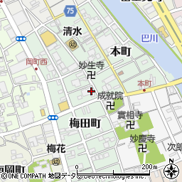 静岡県静岡市清水区梅田町3-5周辺の地図
