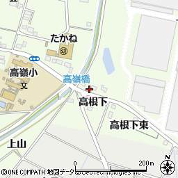 愛知県豊田市上郷町高根下周辺の地図