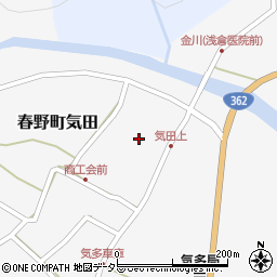 静岡県浜松市天竜区春野町気田909-1周辺の地図