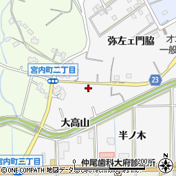 愛知県大府市吉田町弥左ェ門脇33周辺の地図