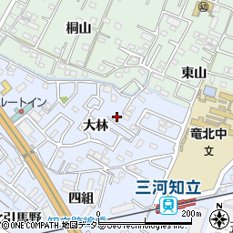 愛知県知立市山町大林25周辺の地図