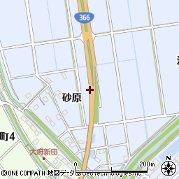 愛知県大府市横根町砂原周辺の地図