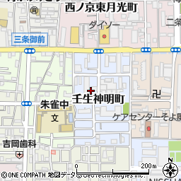 京都府京都市中京区壬生神明町周辺の地図