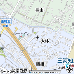 愛知県知立市山町大林86周辺の地図