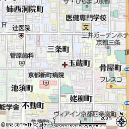 京都府京都市中京区三条町348周辺の地図