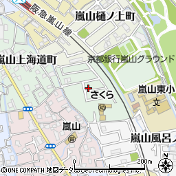 京都府京都市西京区嵐山東海道町周辺の地図