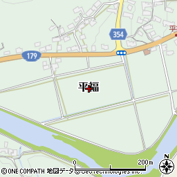 岡山県美作市平福周辺の地図