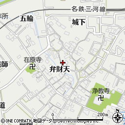 愛知県知立市八橋町弁財天周辺の地図