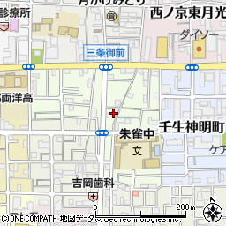 京都府京都市中京区壬生中川町周辺の地図