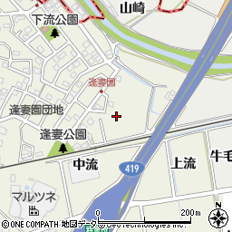 愛知県知立市牛田町中流14周辺の地図
