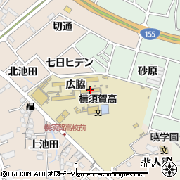 横須賀高校周辺の地図