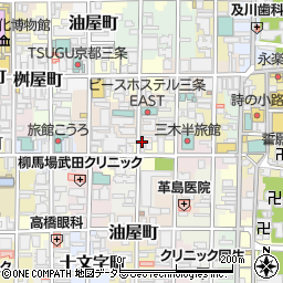 京都府京都市中京区大黒町周辺の地図