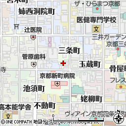 京都府京都市中京区三条町347周辺の地図