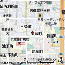 京都府京都市中京区三条町344周辺の地図