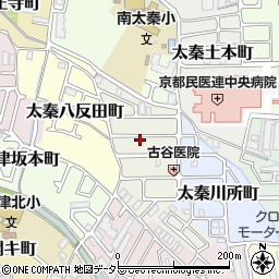 京都府京都市右京区太秦百合ケ本町周辺の地図