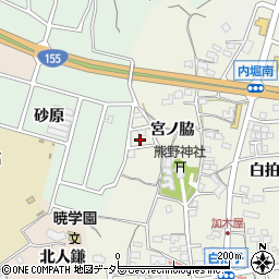 愛知県東海市加木屋町宮ノ脇36周辺の地図