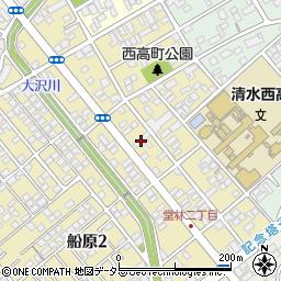 静岡県静岡市清水区西高町9周辺の地図