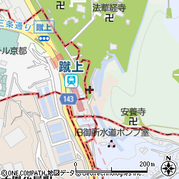 京都府京都市左京区粟田口山下町周辺の地図