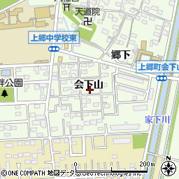愛知県豊田市上郷町会下山周辺の地図