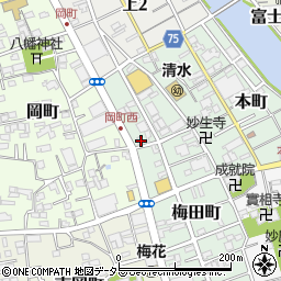 静岡県静岡市清水区梅田町13-17周辺の地図