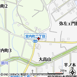 愛知県大府市吉田町大高山前周辺の地図