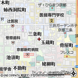 京都府京都市中京区三条町339周辺の地図