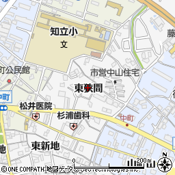 愛知県知立市中山町東狭間周辺の地図