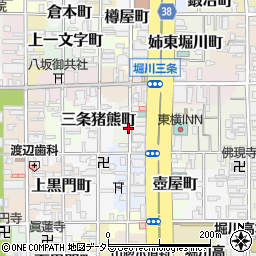 京都府京都市中京区下八文字町周辺の地図