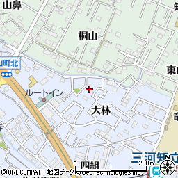 愛知県知立市山町大林周辺の地図