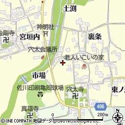 京都府亀岡市曽我部町穴太市場周辺の地図