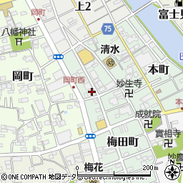静岡県静岡市清水区梅田町13-15周辺の地図